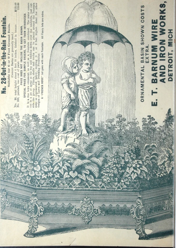 An illustration from Catalogue of vases, settees, fountains and other lawn furniture, 1904, leaf 31