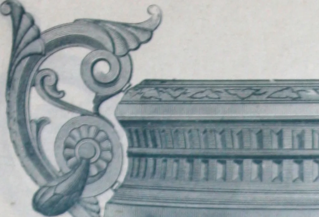 An illustration from Catalogue of vases, settees, fountains and other lawn furniture, 1904, leaf 6