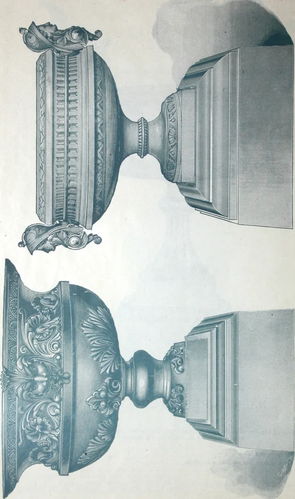 An illustration from Catalogue of vases, settees, fountains and other lawn furniture, 1904, leaf 9
