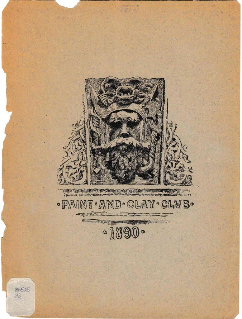 An illustration from Catalogue of the Ninth Annual Exhibition of the Paint and Clay Club, 1890, leaf 0