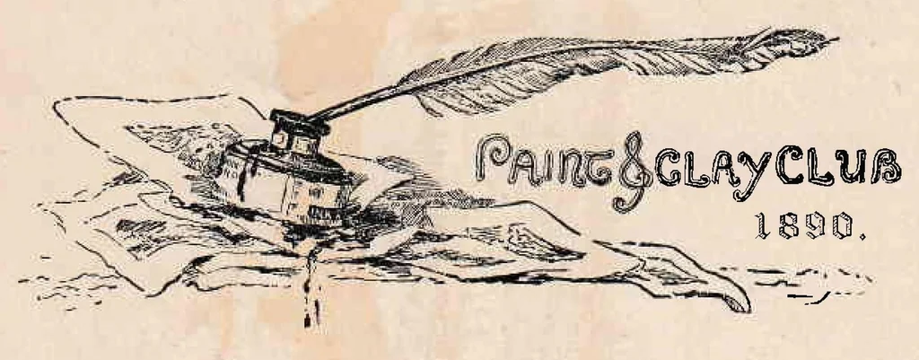 An illustration from Catalogue of the Ninth Annual Exhibition of the Paint and Clay Club, 1890, leaf 8
