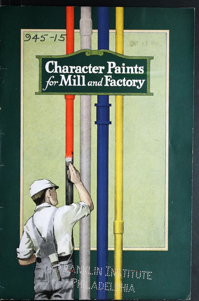 An illustration from Character paints for mill and factory : a system for definitely designating all of the various equipment in factory mill or power plant., 1921, leaf 3
