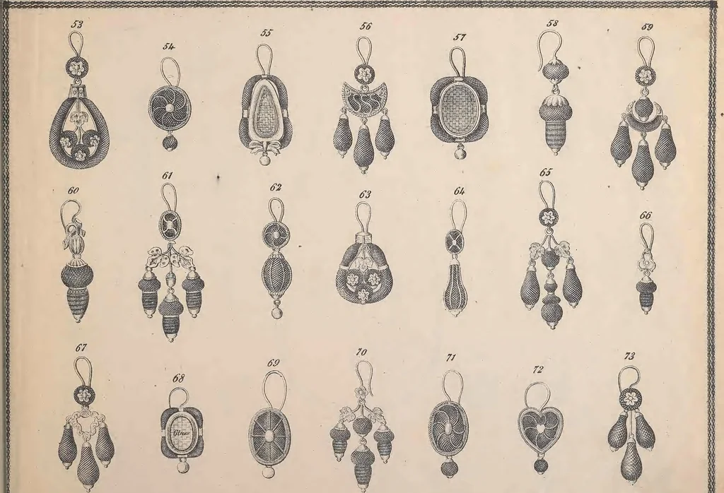 An illustration from Charles T. Menge's price list of ornamental hair jewelry and device work, nos. 32 and 34 John Street, New York, 1873, leaf 12