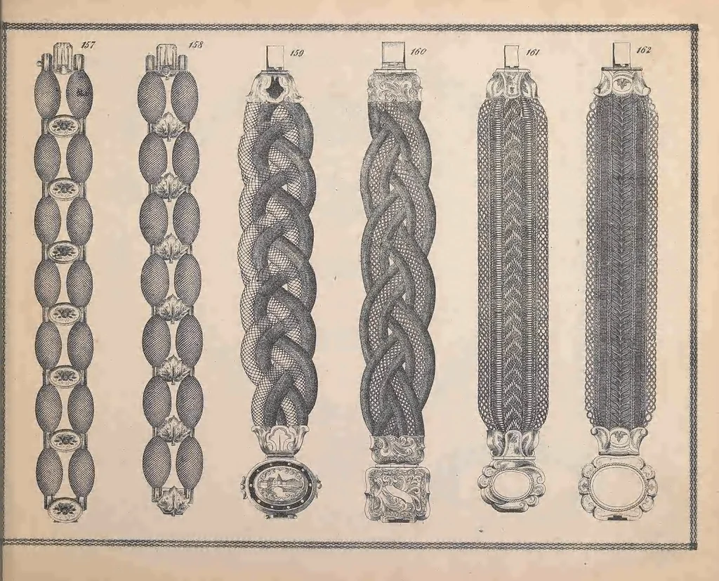 An illustration from Charles T. Menge's price list of ornamental hair jewelry and device work, nos. 32 and 34 John Street, New York, 1873, leaf 20