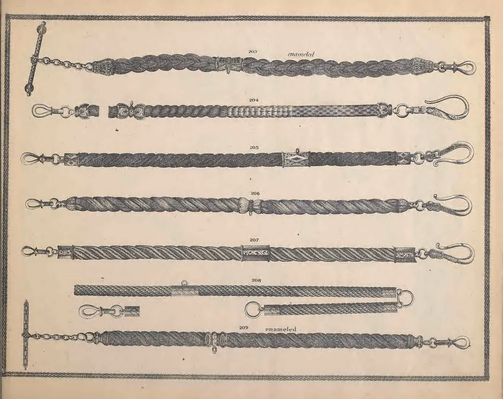 An illustration from Charles T. Menge's price list of ornamental hair jewelry and device work, nos. 32 and 34 John Street, New York, 1873, leaf 32