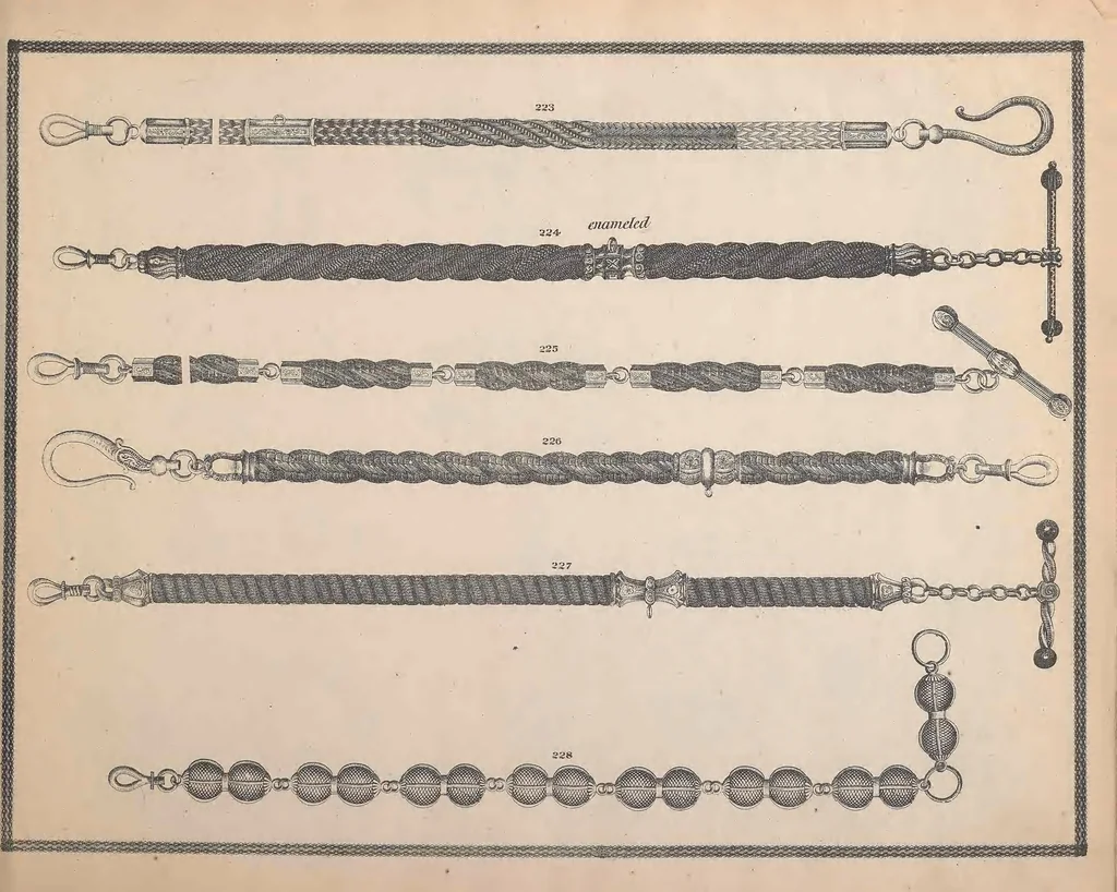 An illustration from Charles T. Menge's price list of ornamental hair jewelry and device work, nos. 32 and 34 John Street, New York, 1873, leaf 36
