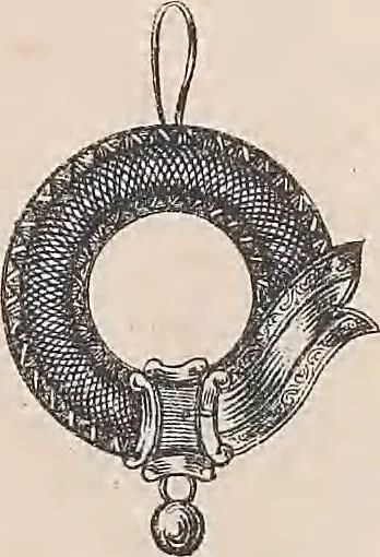 An illustration from Charles T. Menge's price list of ornamental hair jewelry and device work, nos. 32 and 34 John Street, New York, 1873, leaf 46