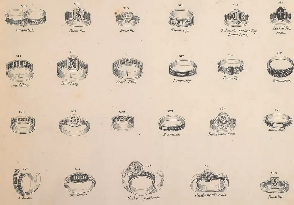 An illustration from Charles T. Menge's price list of ornamental hair jewelry and device work, nos. 32 and 34 John Street, New York, 1873, leaf 68