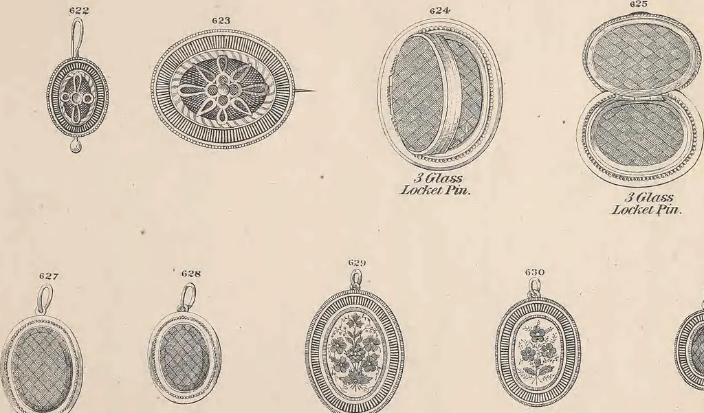 An illustration from Charles T. Menge's price list of ornamental hair jewelry and device work, nos. 32 and 34 John Street, New York, 1873, leaf 78