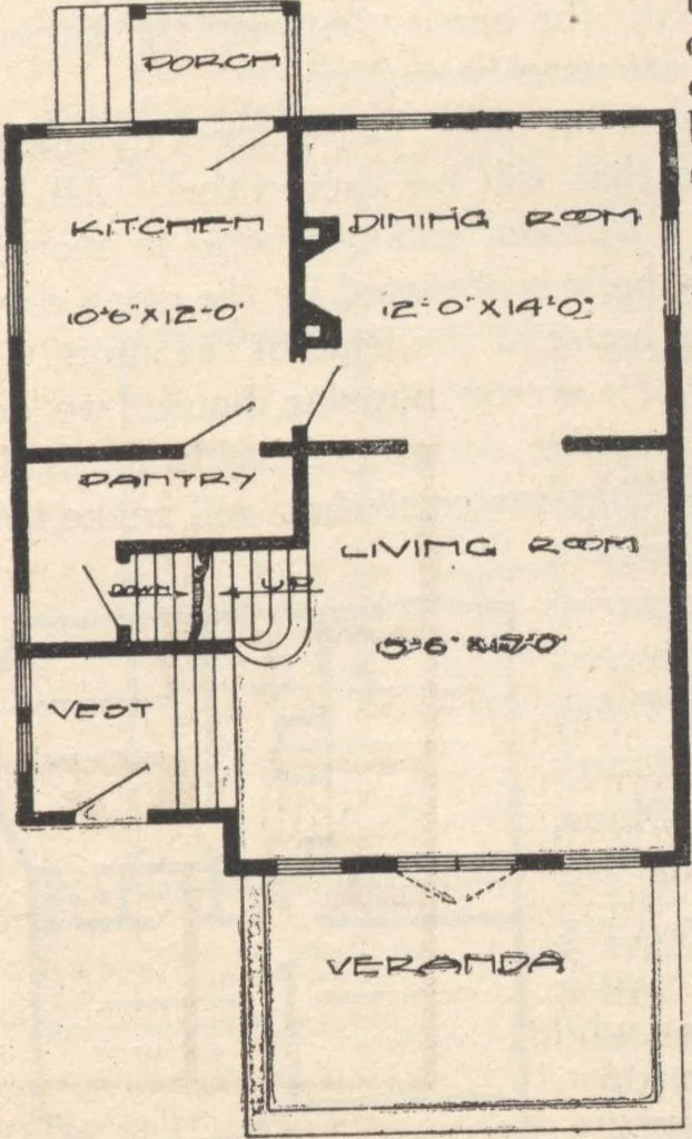 An illustration from A book of plans, no. 54, 1909, leaf 14