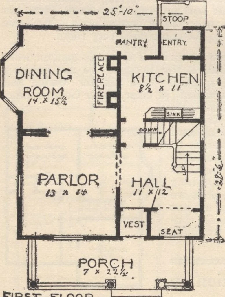 An illustration from A book of plans, no. 54, 1909, leaf 19