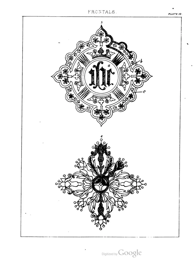 An illustration from Church Embroidery: Ancient And Modern, 1867, leaf 102