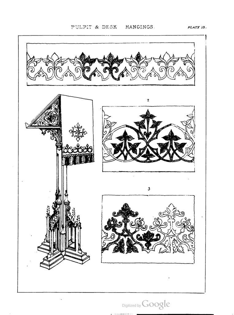 An illustration from Church Embroidery: Ancient And Modern, 1867, leaf 123