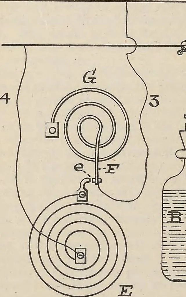 An illustration from Collection of United States patents granted to Thomas A. Edison, 1869-1884, 1869, leaf 1033