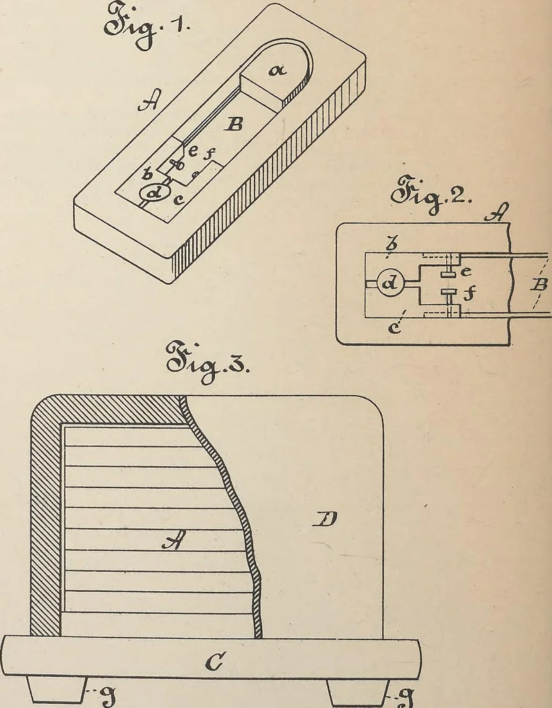An illustration from Collection of United States patents granted to Thomas A. Edison, 1869-1884, 1869, leaf 1111