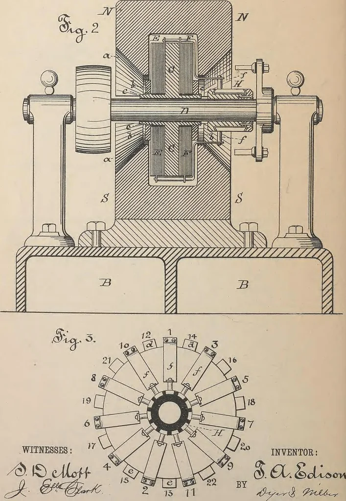 An illustration from Collection of United States patents granted to Thomas A. Edison, 1869-1884, 1869, leaf 1127