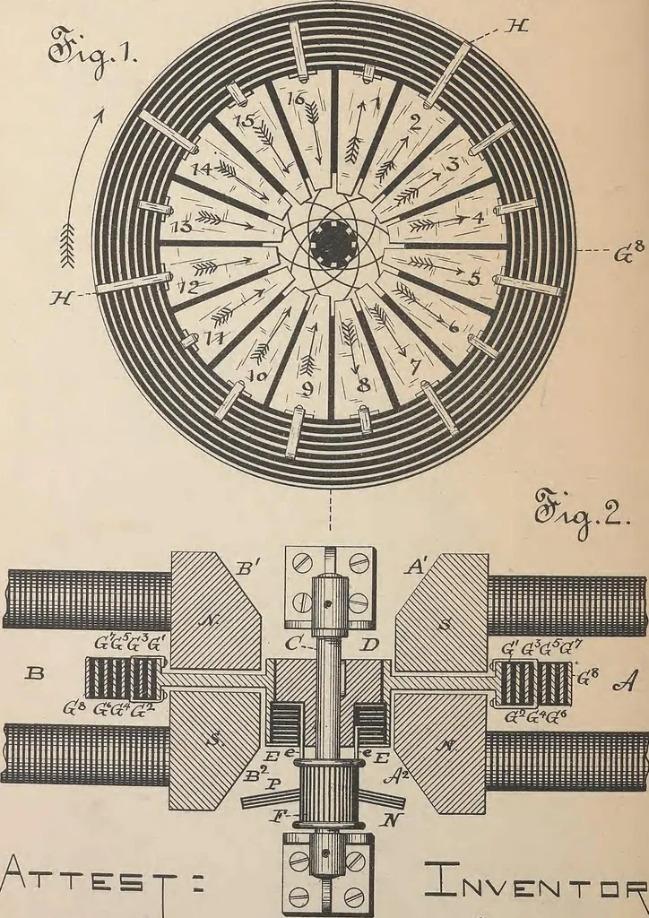 An illustration from Collection of United States patents granted to Thomas A. Edison, 1869-1884, 1869, leaf 1135