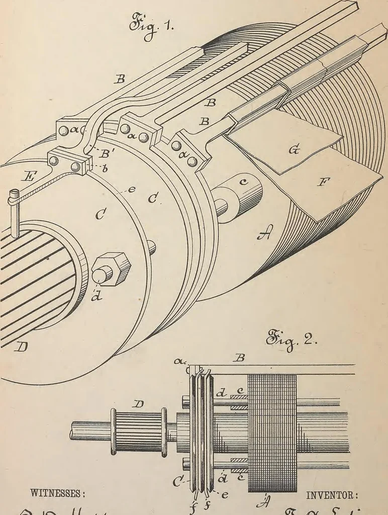 An illustration from Collection of United States patents granted to Thomas A. Edison, 1869-1884, 1869, leaf 1169