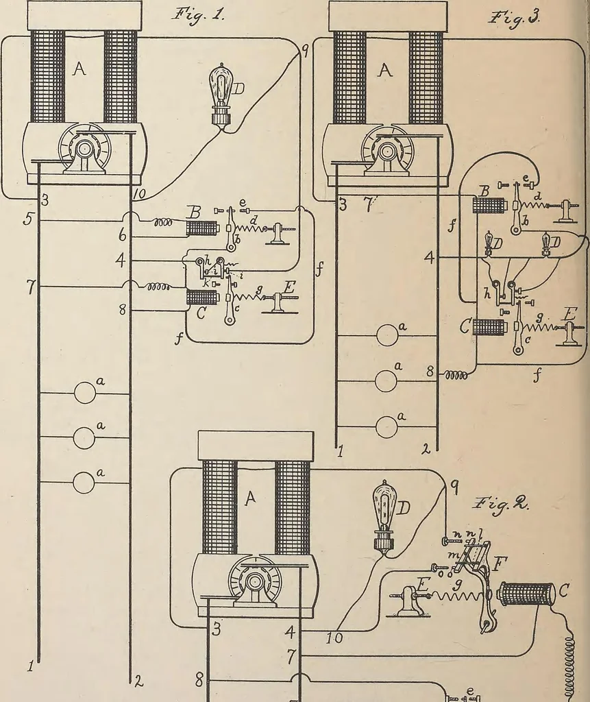 An illustration from Collection of United States patents granted to Thomas A. Edison, 1869-1884, 1869, leaf 1221
