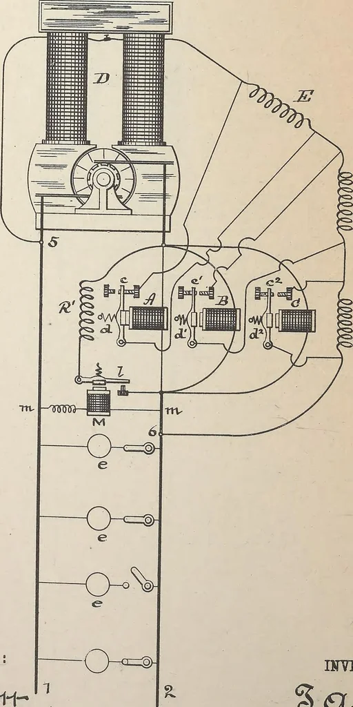 An illustration from Collection of United States patents granted to Thomas A. Edison, 1869-1884, 1869, leaf 1231