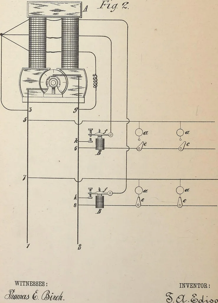 An illustration from Collection of United States patents granted to Thomas A. Edison, 1869-1884, 1869, leaf 1269