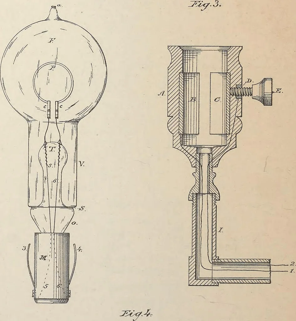 An illustration from Collection of United States patents granted to Thomas A. Edison, 1869-1884, 1869, leaf 1293