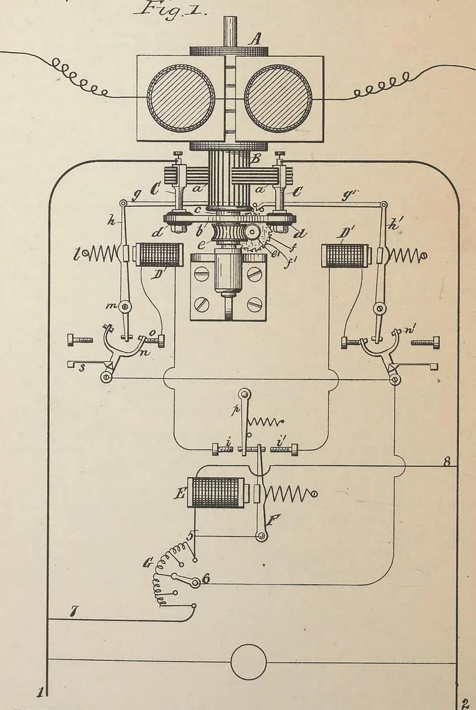 An illustration from Collection of United States patents granted to Thomas A. Edison, 1869-1884, 1869, leaf 1317