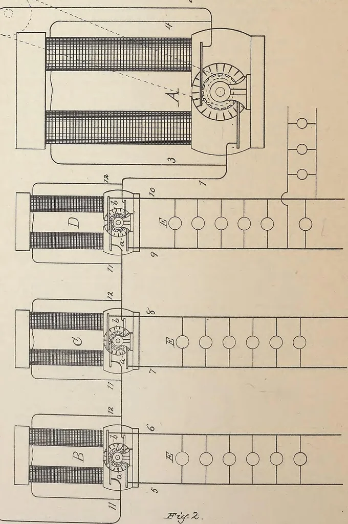 An illustration from Collection of United States patents granted to Thomas A. Edison, 1869-1884, 1869, leaf 1347
