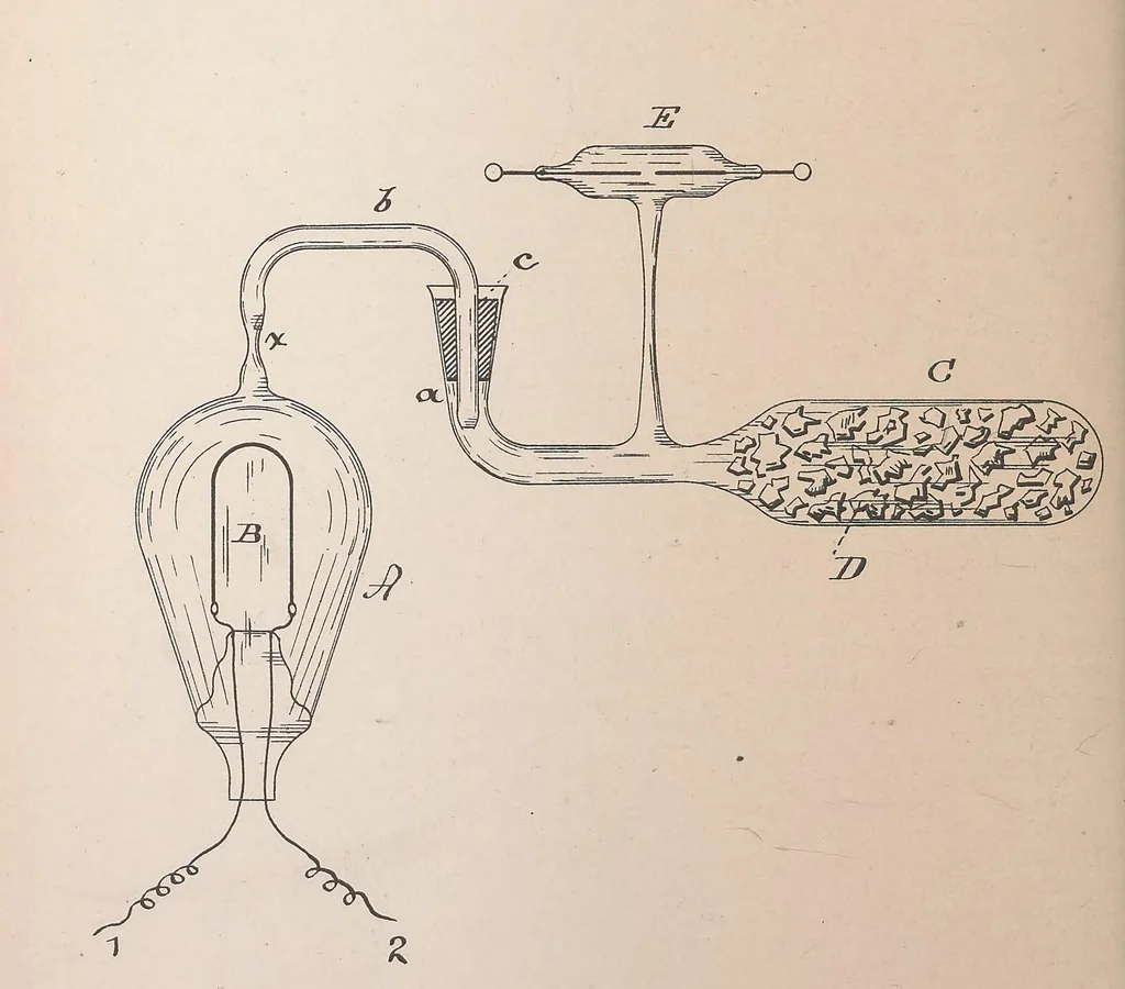 An illustration from Collection of United States patents granted to Thomas A. Edison, 1869-1884, 1869, leaf 1533