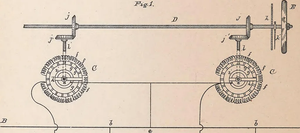 An illustration from Collection of United States patents granted to Thomas A. Edison, 1869-1884, 1869, leaf 1557