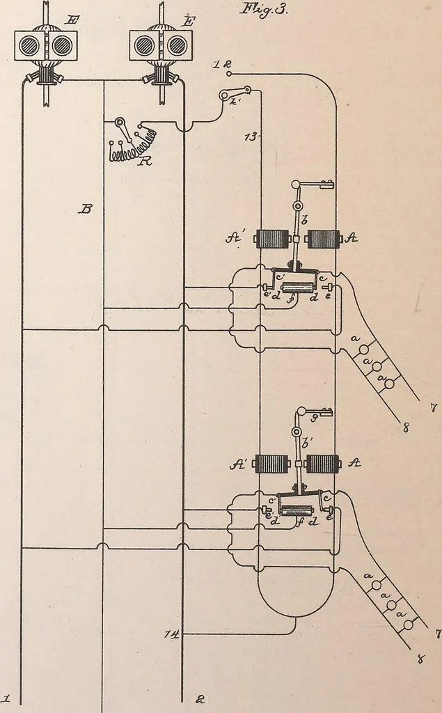An illustration from Collection of United States patents granted to Thomas A. Edison, 1869-1884, 1869, leaf 1595