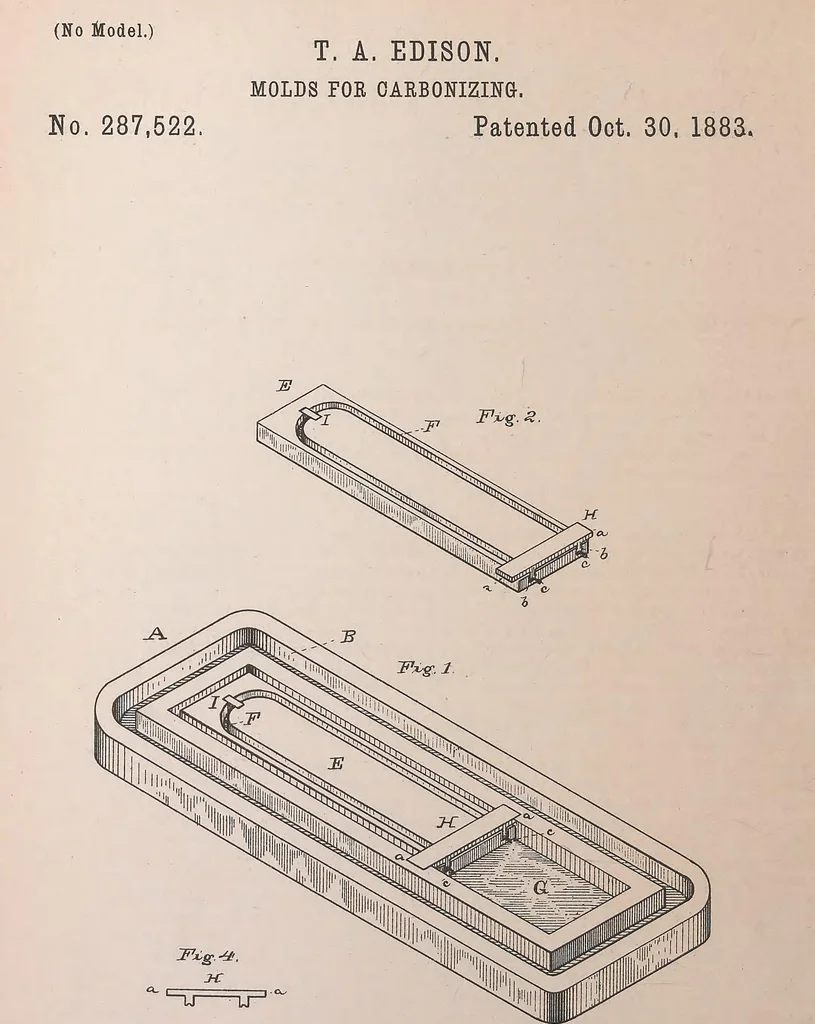 An illustration from Collection of United States patents granted to Thomas A. Edison, 1869-1884, 1869, leaf 1667