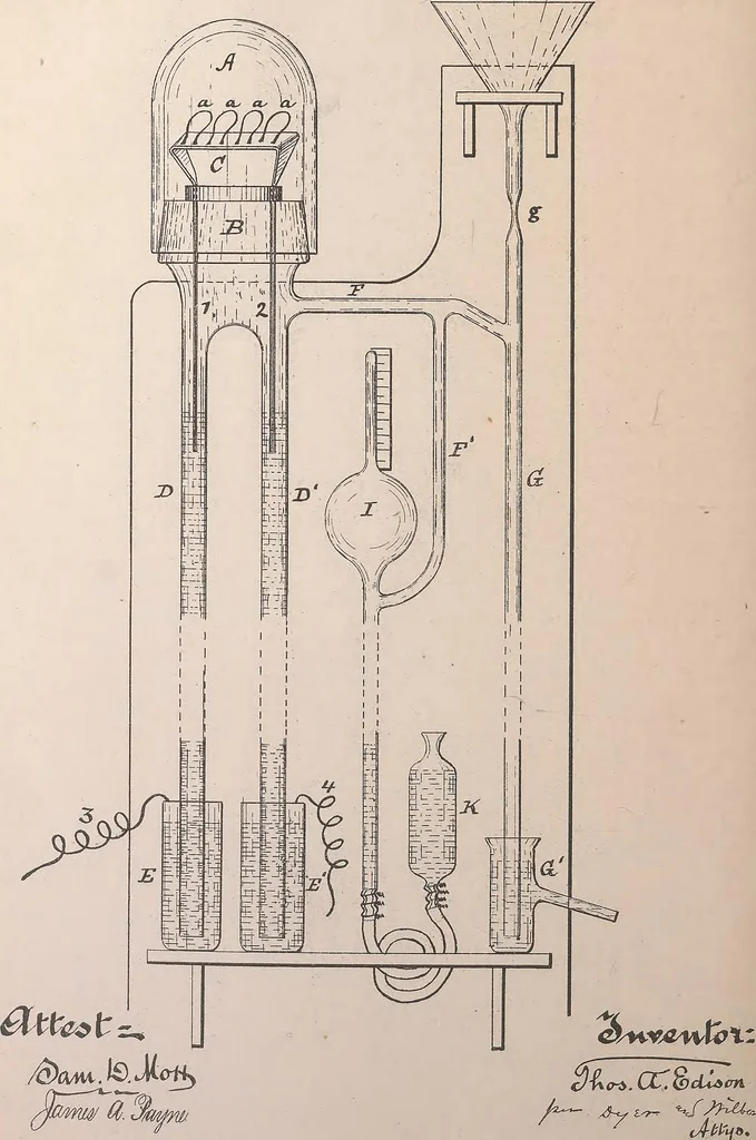 An illustration from Collection of United States patents granted to Thomas A. Edison, 1869-1884, 1869, leaf 1751