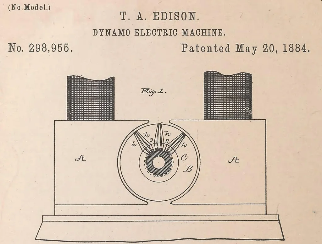 An illustration from Collection of United States patents granted to Thomas A. Edison, 1869-1884, 1869, leaf 1759