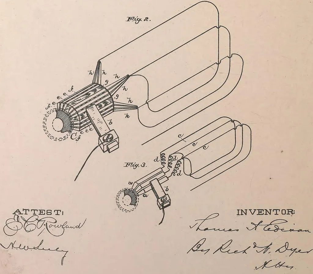 An illustration from Collection of United States patents granted to Thomas A. Edison, 1869-1884, 1869, leaf 1759