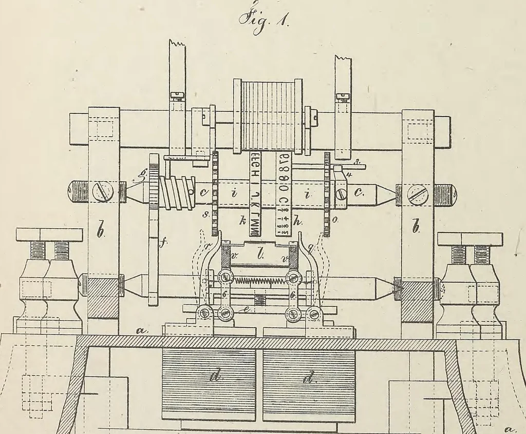 An illustration from Collection of United States patents granted to Thomas A. Edison, 1869-1884, 1869, leaf 231