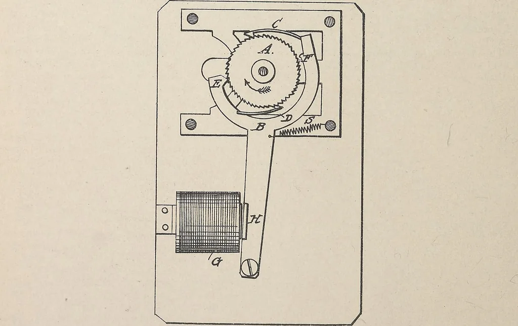 An illustration from Collection of United States patents granted to Thomas A. Edison, 1869-1884, 1869, leaf 63