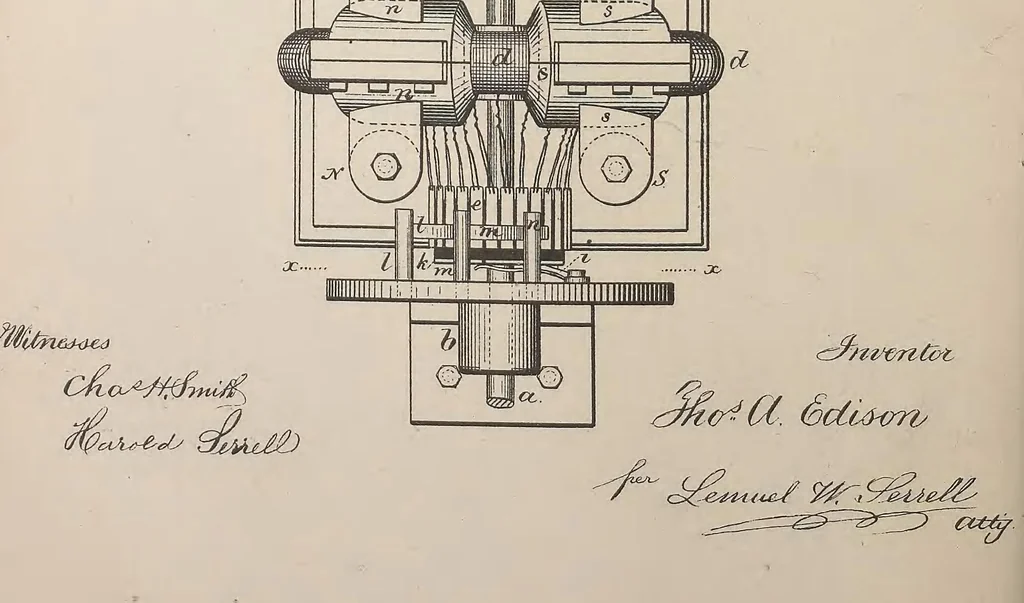 An illustration from Collection of United States patents granted to Thomas A. Edison, 1869-1884, 1869, leaf 683