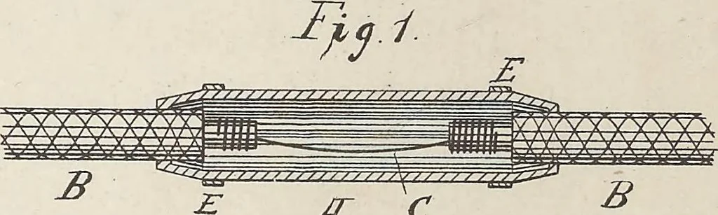 An illustration from Collection of United States patents granted to Thomas A. Edison, 1869-1884, 1869, leaf 721