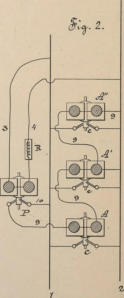 An illustration from Collection of United States patents granted to Thomas A. Edison, 1869-1884, 1869, leaf 821