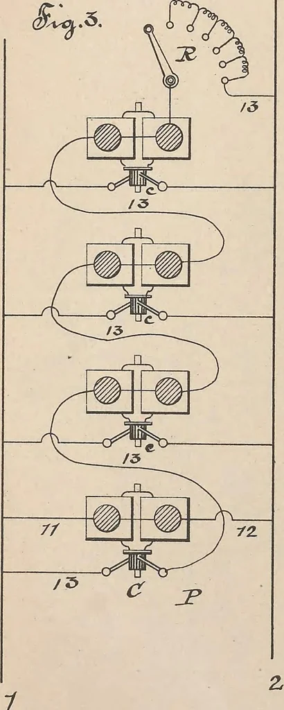 An illustration from Collection of United States patents granted to Thomas A. Edison, 1869-1884, 1869, leaf 823