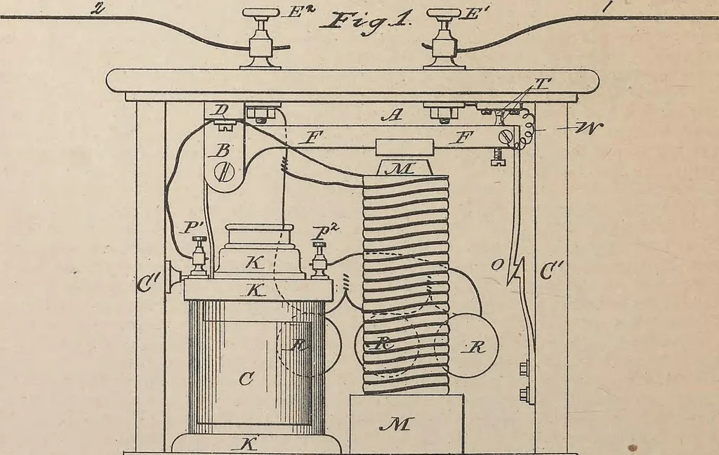 An illustration from Collection of United States patents granted to Thomas A. Edison, 1869-1884, 1869, leaf 973