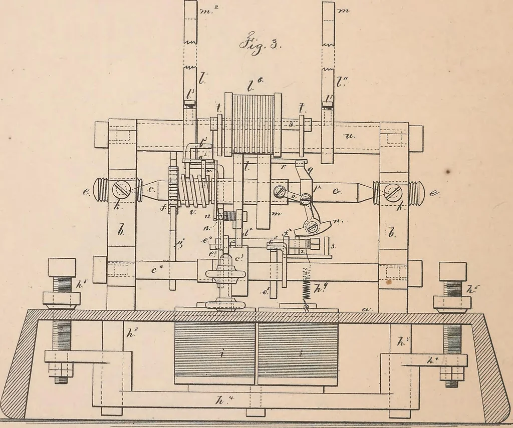An illustration from Collection of United States patents granted to Thomas A. Edison, 1869-1884, 1869, leaf 149