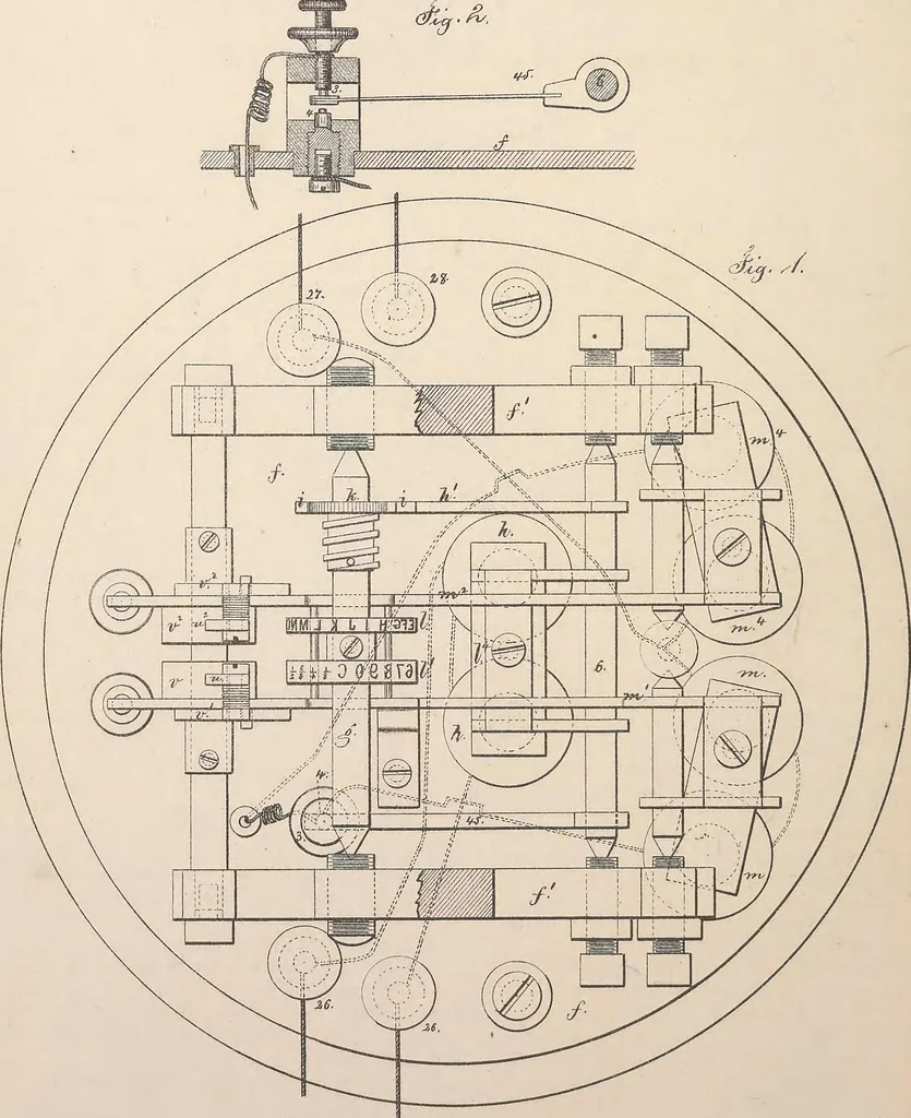 An illustration from Collection of United States patents granted to Thomas A. Edison, 1869-1884, 1869, leaf 223