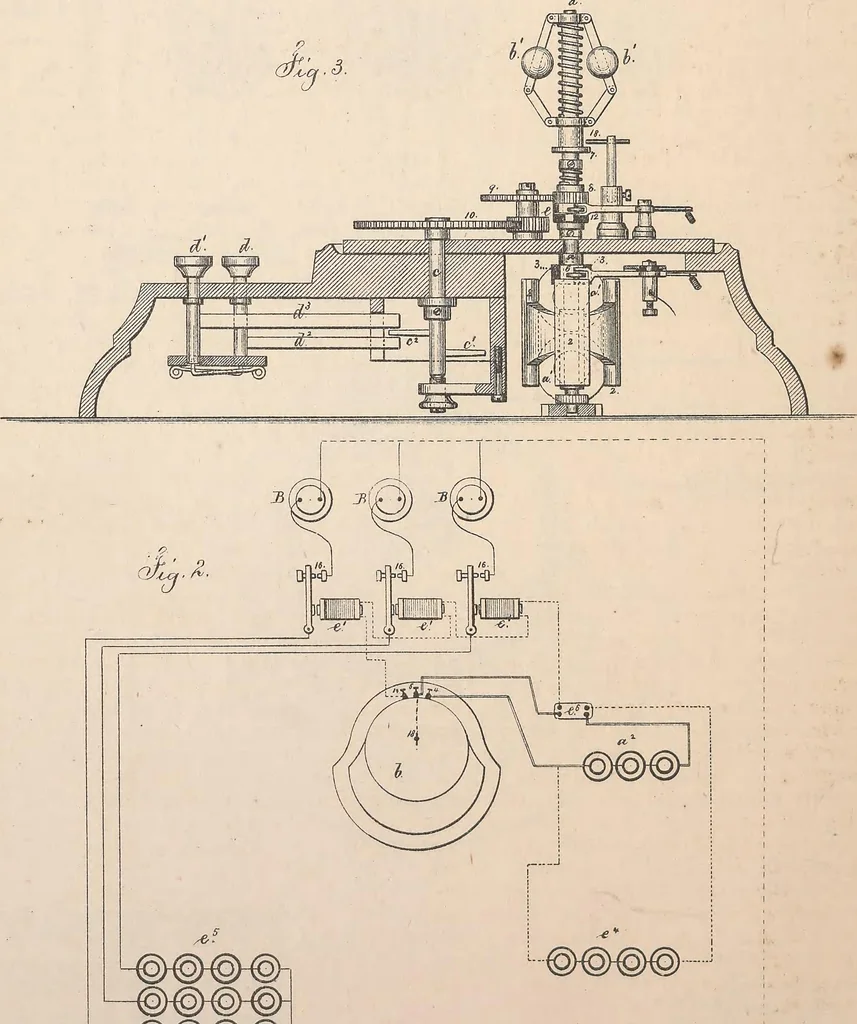 An illustration from Collection of United States patents granted to Thomas A. Edison, 1869-1884, 1869, leaf 243