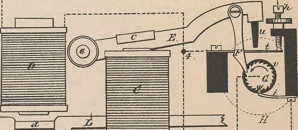 An illustration from Collection of United States patents granted to Thomas A. Edison, 1869-1884, 1869, leaf 335