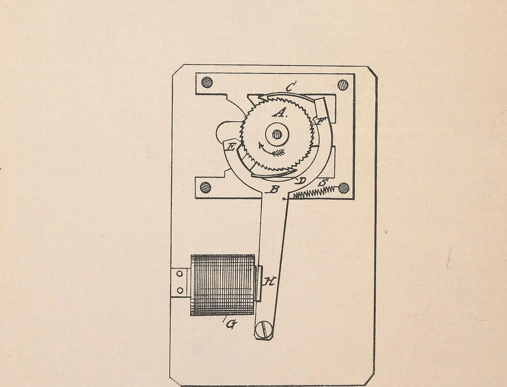 An illustration from Collection of United States patents granted to Thomas A. Edison, 1869-1884, 1869, leaf 41