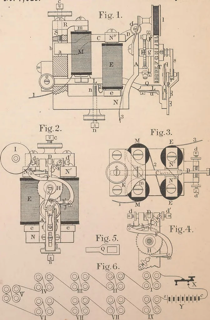 An illustration from Collection of United States patents granted to Thomas A. Edison, 1869-1884, 1869, leaf 533