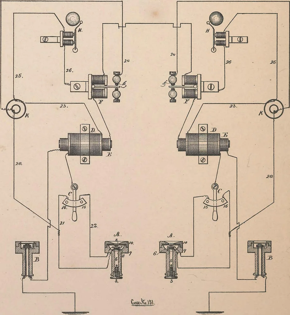 An illustration from Collection of United States patents granted to Thomas A. Edison, 1869-1884, 1869, leaf 603