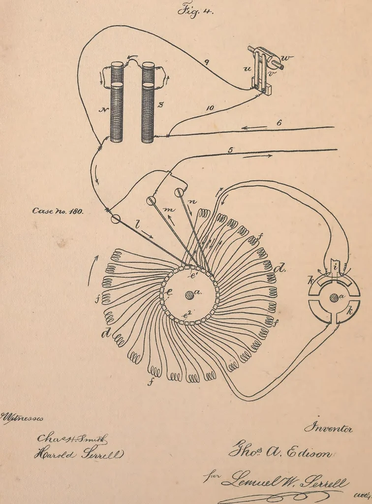 An illustration from Collection of United States patents granted to Thomas A. Edison, 1869-1884, 1869, leaf 681